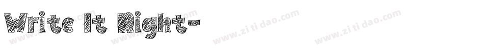 Write It Right字体转换